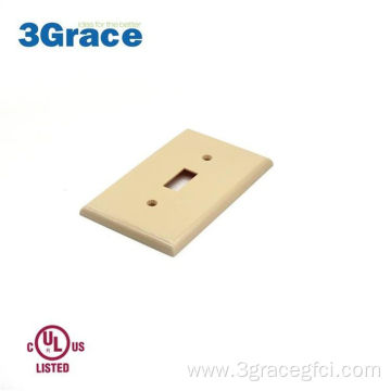 High Quality 1 Gang Decorate/GFCI PlasticWall Plate,ivory
